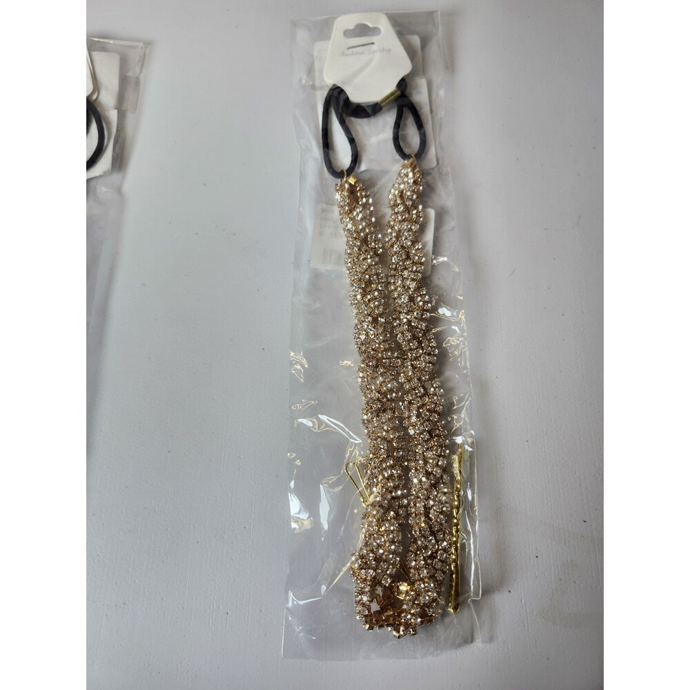 Bridal Women Rhinestone Head Chain Jewelry Headband Headpiece Elastic Hair Band